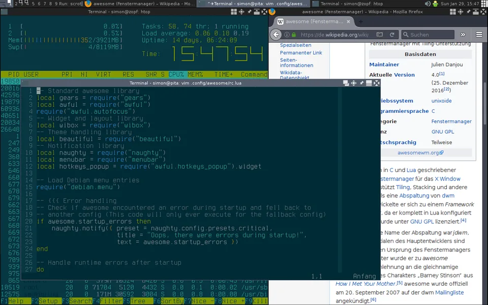 Awesome 4.0 on Debian Stretch