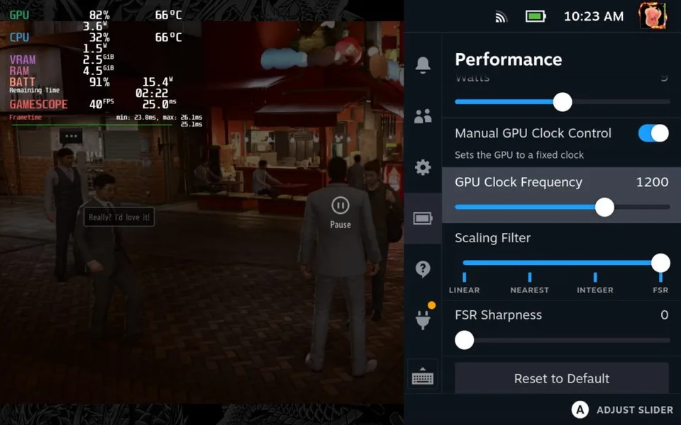 Gamescope Steam Deck quick-access menu
