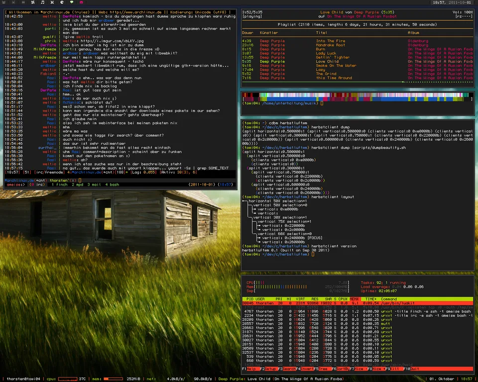 herbstluftwm desktop screenshot