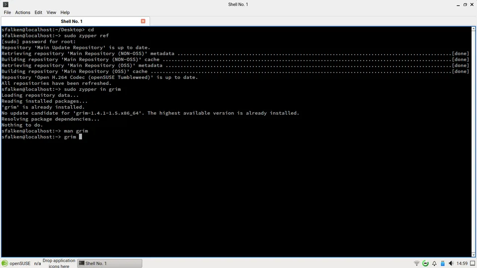 LXQt running with Miriway