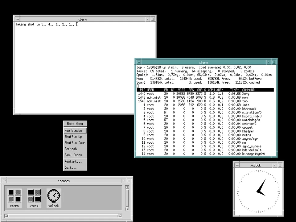 MWM on Debian with default settings