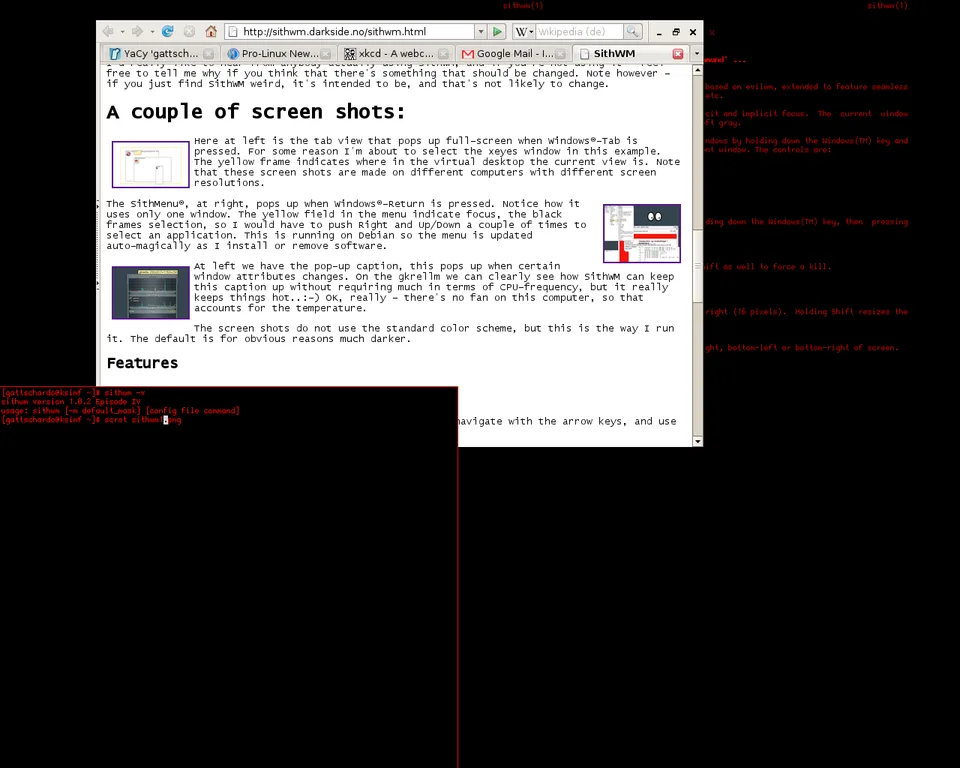 SithWM screenshot