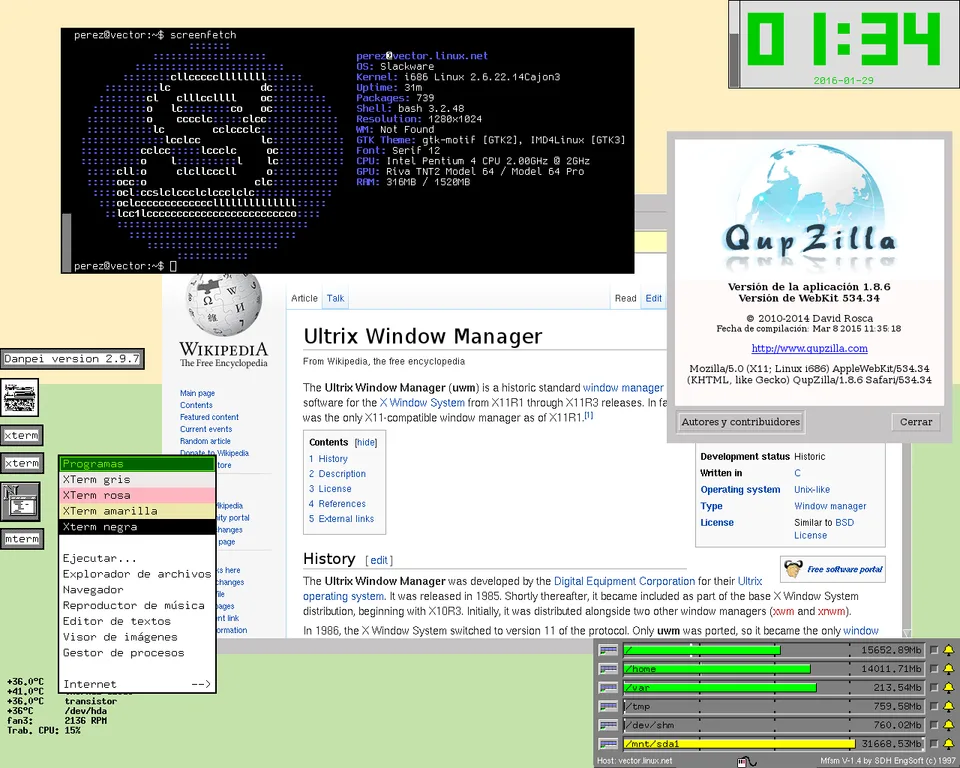 Ultrix Window Manager screenshot